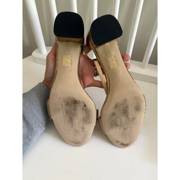 J. Crew Gold & Navy Heels - Picture 6 of 6